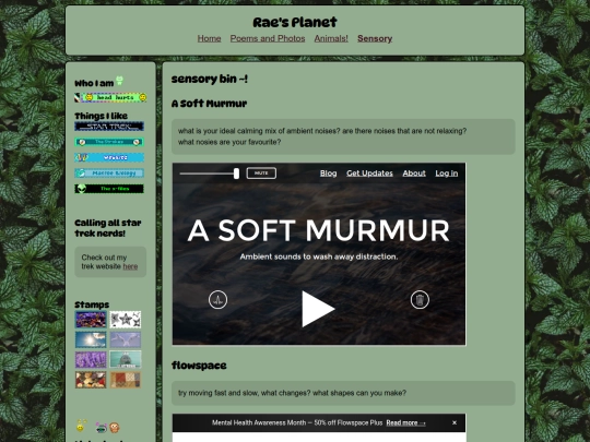 sensory screenshot