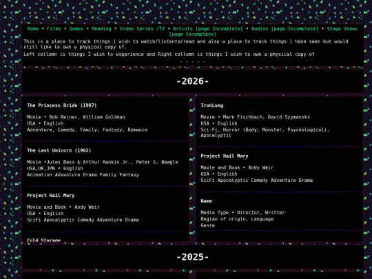 MediaLog/ToDo screenshot