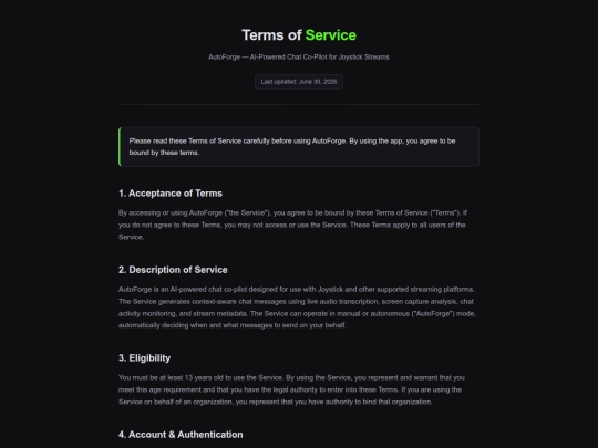 terms screenshot