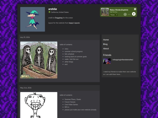 blog screenshot