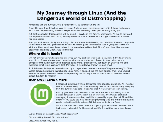 blog/linuxquest screenshot