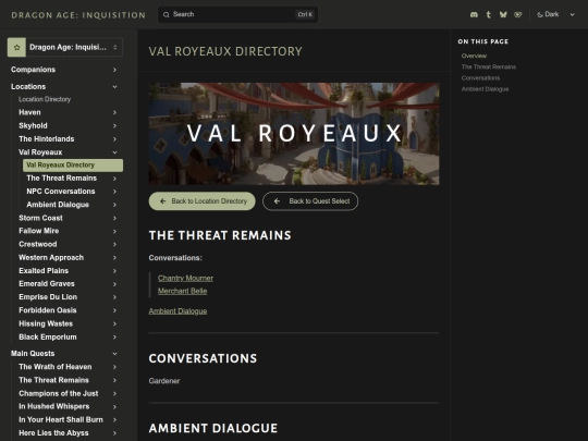 inquisition/transcripts/locations/valroyeaux/directory screenshot
