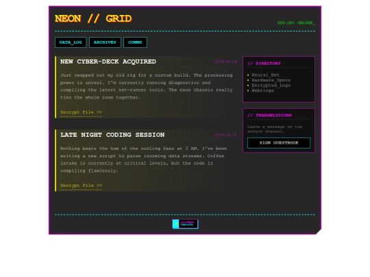 Website screenshot
