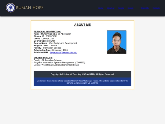 Website screenshot