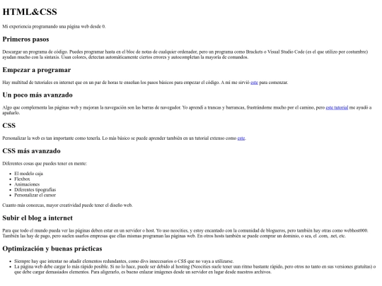 HTML&CSS screenshot