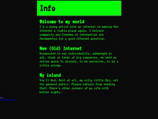 info screenshot
