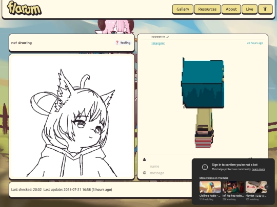 live screenshot