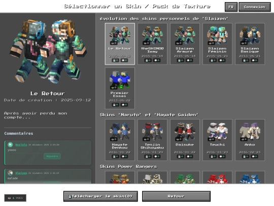 minecraft/skins screenshot