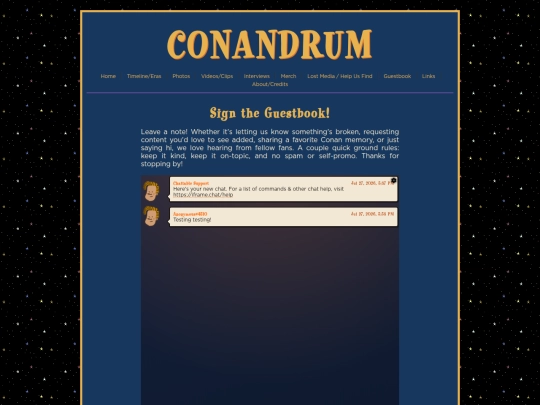 guestbook screenshot