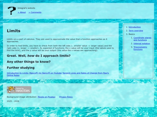 logs/calculus/limits screenshot