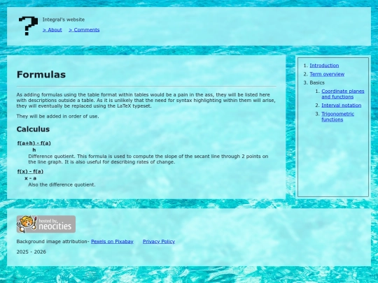 logs/formulas screenshot