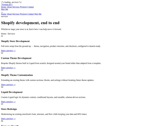 services screenshot