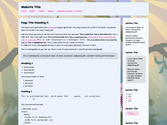 Website screenshot