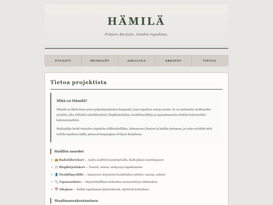 pages/tietoa screenshot