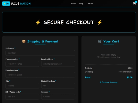 checkout screenshot