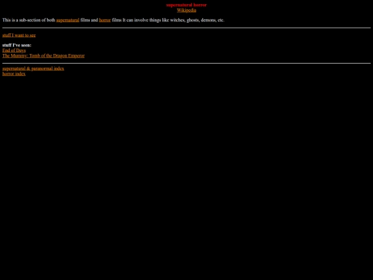 feature/supernatural/horror screenshot