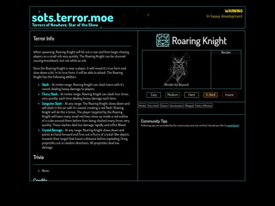compendium/roaringknight screenshot
