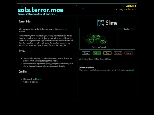 compendium/slime screenshot