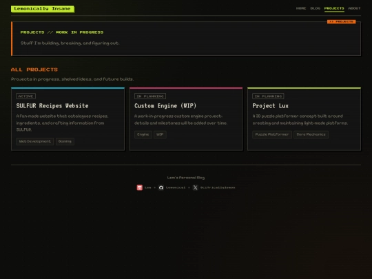 projects screenshot
