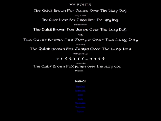 fonts screenshot
