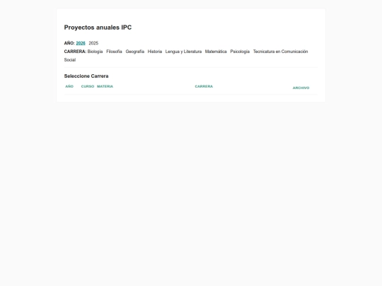 IPC/proyectos.csv.lite screenshot