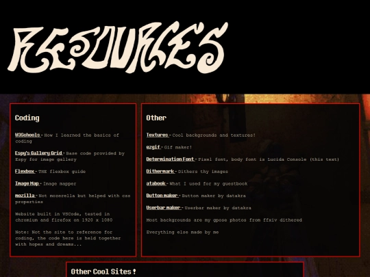 resources screenshot