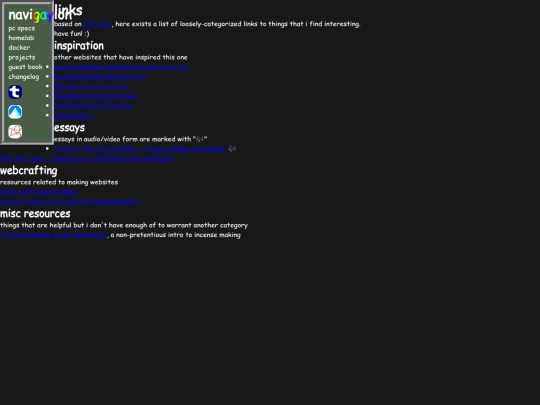 links screenshot