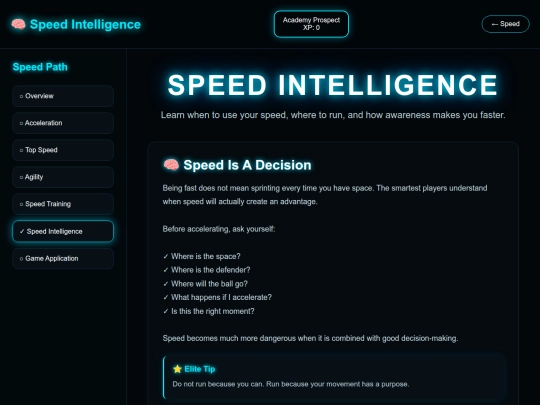 soccer/speed-intelligence screenshot