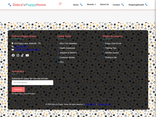 Website screenshot