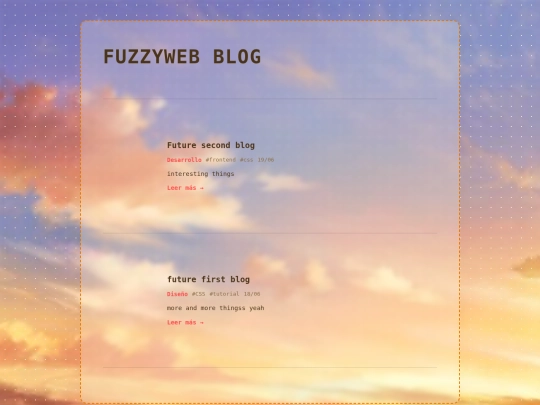 Blog screenshot