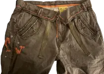 pants I embroidered for Becca.